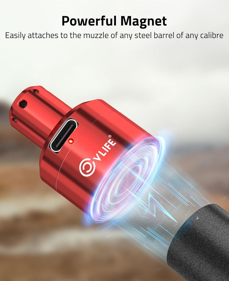 CVLIFE Rechargeable Green/Red Laser Bore Sight Magnetic Bore Sight Laser for Multiple Calibers Professional Boresighter with Magnetic Connection - Image 5